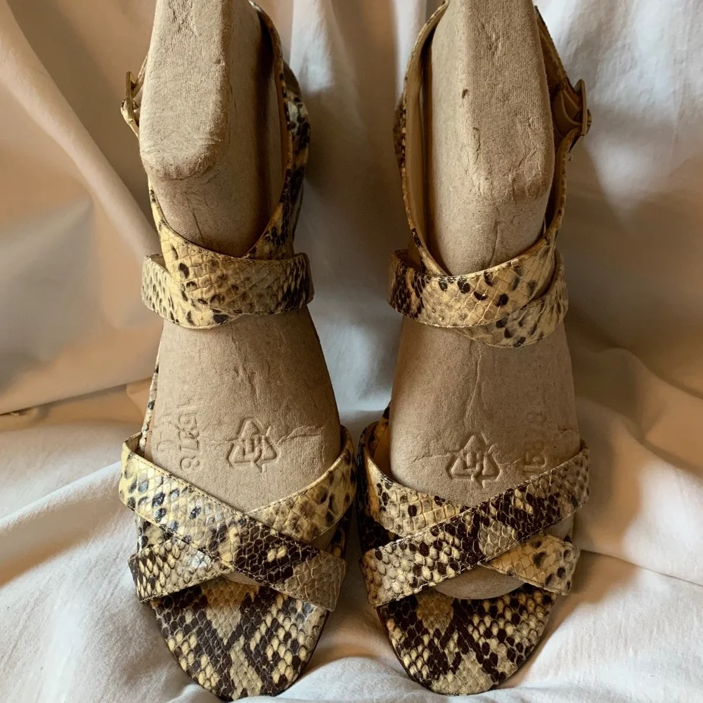 Jimmy Choo 'Connor' snakeskin wedge sandals
